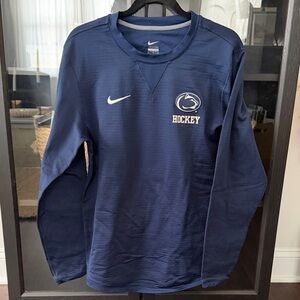 Nike Navy Penn State Hockey Waffle Crewneck